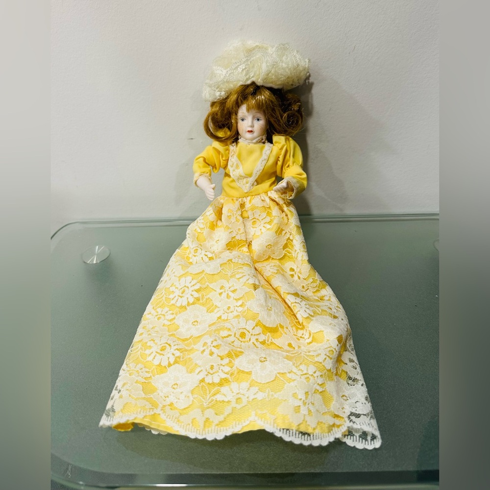 Candy Kids LEMON DROP 10”. Porcelain + Fabric Collector Doll